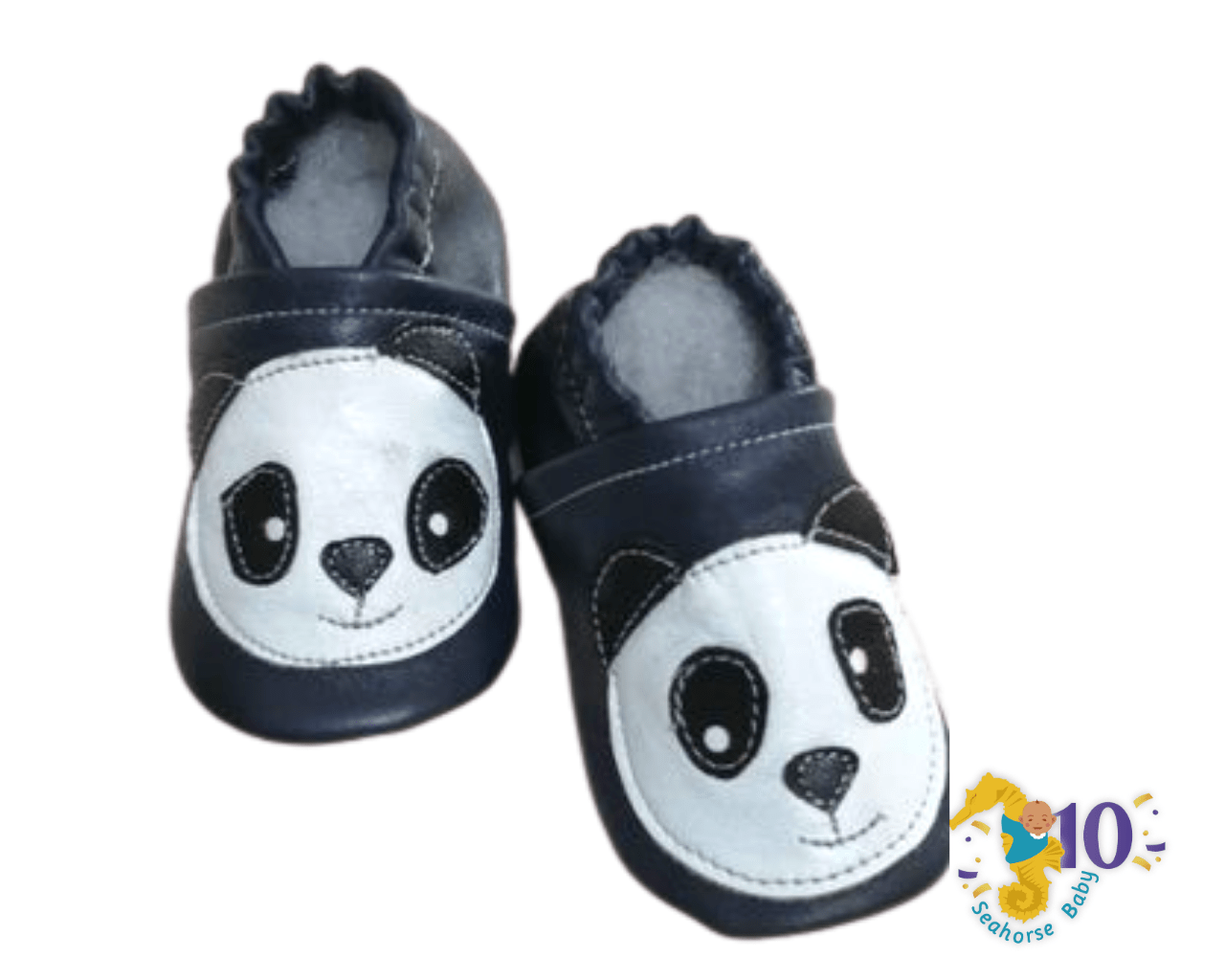 Suaves Zapatos De Cuero Del Bebé Panda 6-12 meses 